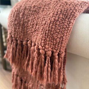 Pottery Barn Textured Basketweave Knit Throw